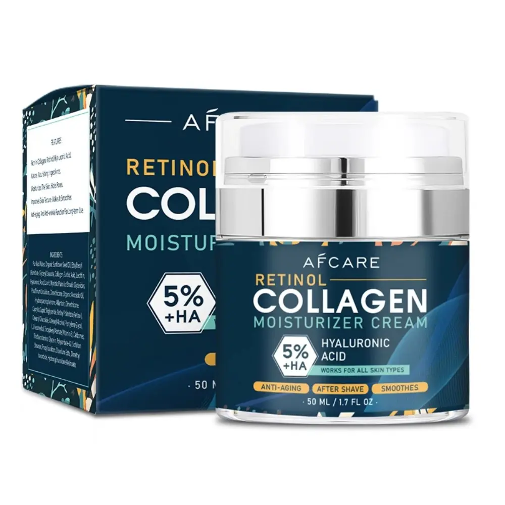 Krim Kolagen Anti Penuaan, Berkesan, untuk Kulit Kering, Membaiki dan Memudarkan Garis Halus, Pelembap Alamiah, dengan Peptida, untuk Mengangkat dan Menganjalkan, Losyen Asid Hyaluronik, Sesuai untuk Kulit Berminyak dan Kering