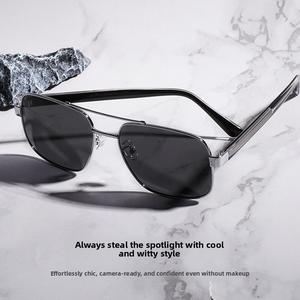 High Definition Polarized Driving Sunglasses Men's Special Plate Insert Core Mirror Leg Design Anti-Glare Anti-UV Outdoor Sports Sunglasses