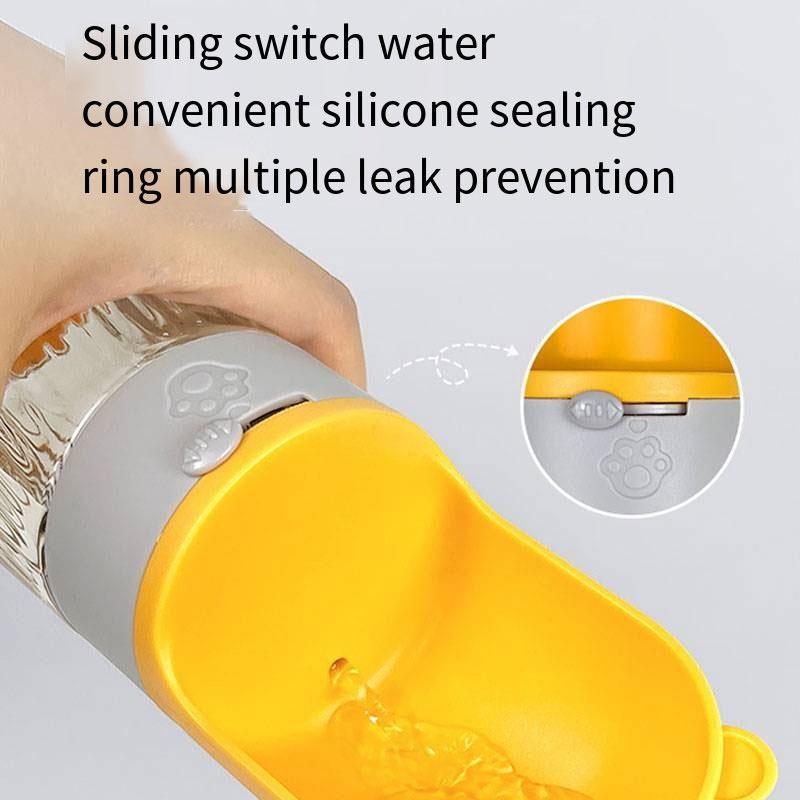 Product Introduction of Portable Pet Water Bottle, Pet Drinking Cup with Food Storage Container, Outdoor Pet Water Bottle, Dog & Cat Accessories 4