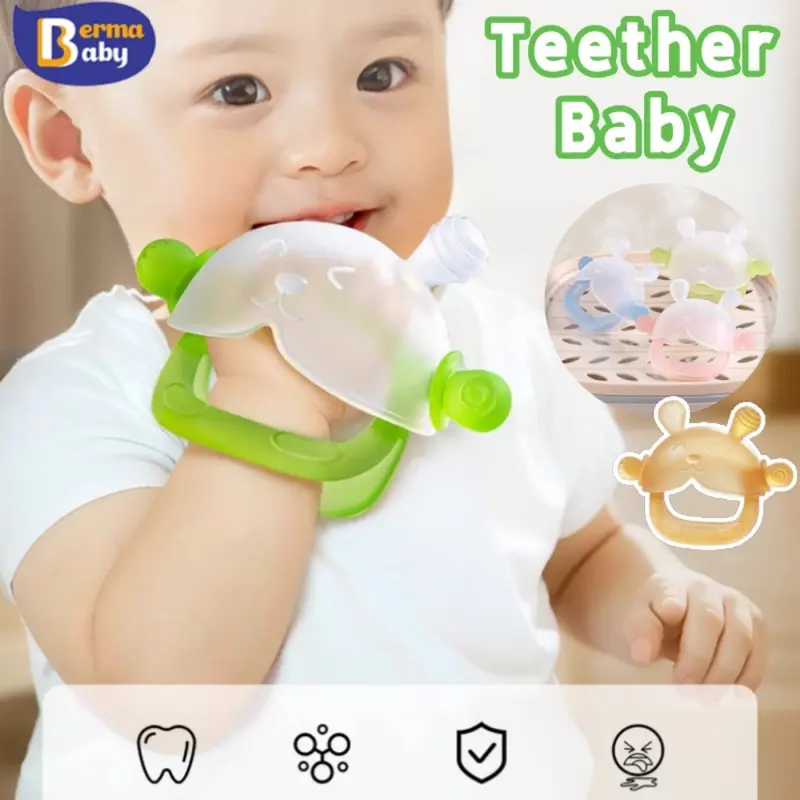 Berma Baby Teether Bayi / Food Grade Silicon Bayi Teether Gloves / Teether Bayi Gelang Teether BPA Free 0