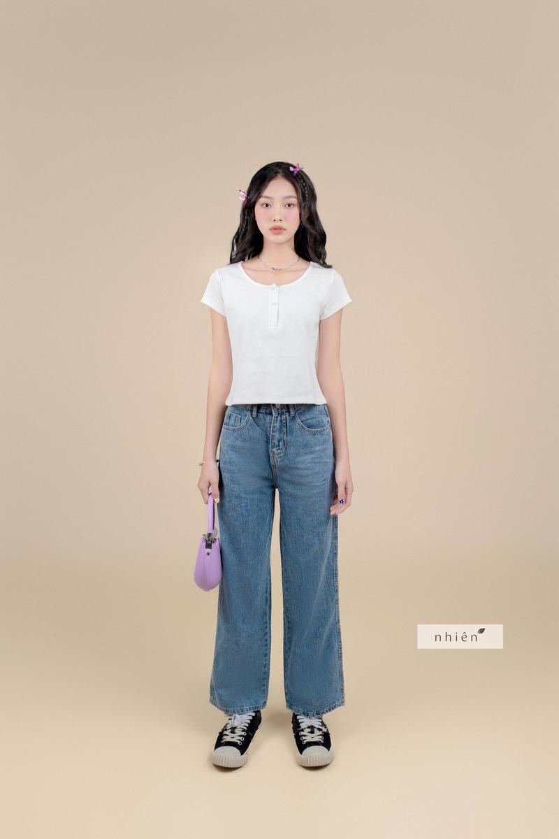 Product Introduction of Tamie Top - Áo thun nữ tay ngắn - áo thun cổ tròn nhiennhienvintage BT221 Women 8