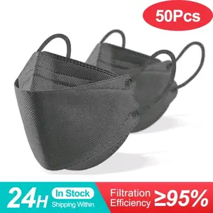MASKER KF94 - 4 PLY EARLOOP 1 BOX ISI 50 PCS PREMIUM BAHAN LEMBUT DAN KARET TIDAK MUDAH PUTUS