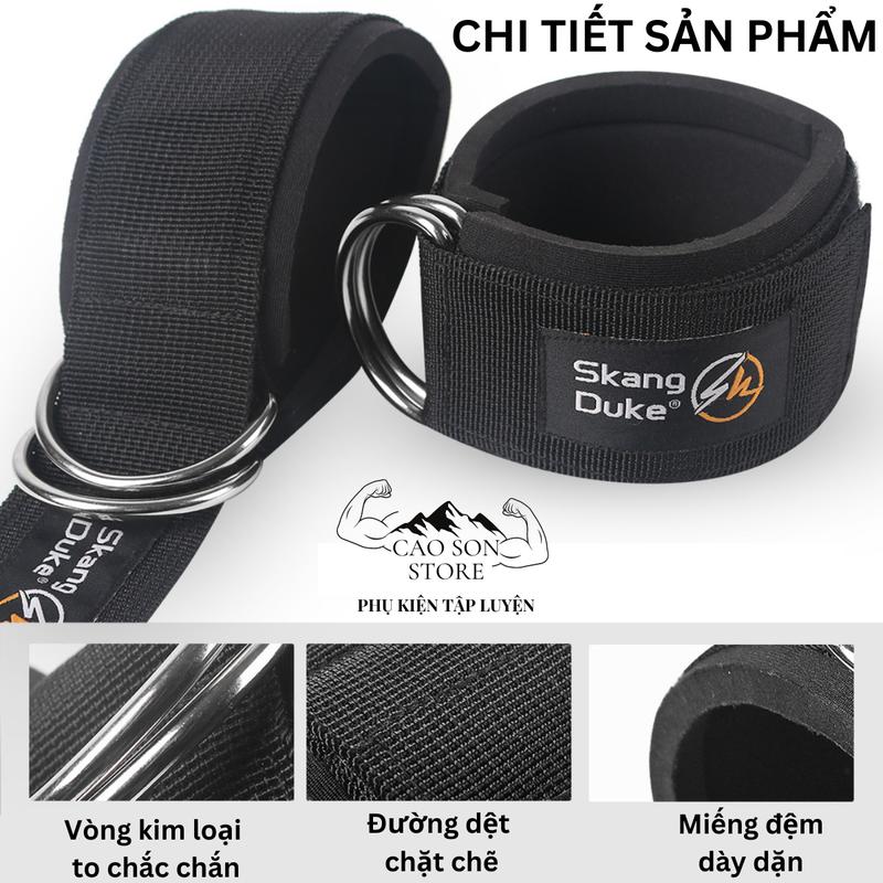 Cuốn Cổ Chân 2 Vòng Móc Cáp Đệm Lót Dày HJ026 Tập Chân Máy Cáp Skang Duke SKDK Kháng Lực 2