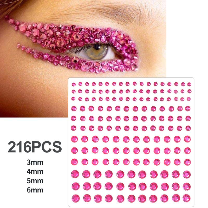 Diamond Face Stickers Nail Art Diamond Face Performance Party Makeup Ball Decorations No Glue Decorative Face Stickers 5
