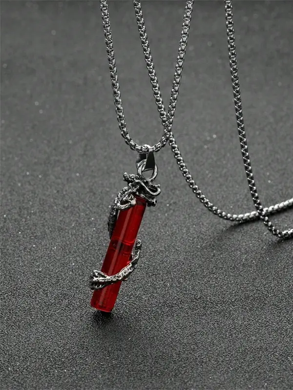 Vintage Dragon Artificial Crystal Pendant Necklace for Women for Gift, Random Pattern Clavicle Chain Necklace, Trendy Accessories for Party and Daily Life, Valentine's Day, Gift 4