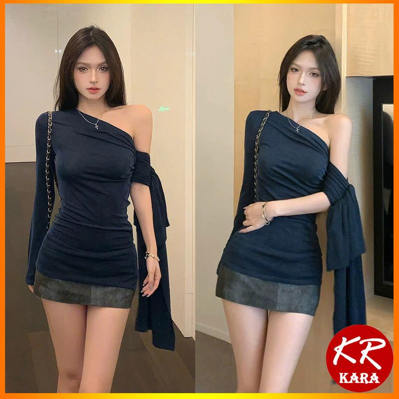 Áo Thun Lệch Vai Nữ Áo Thun Lệch Vai Body KARA 534- Vải thun có giãn, 3 size lựa chọn