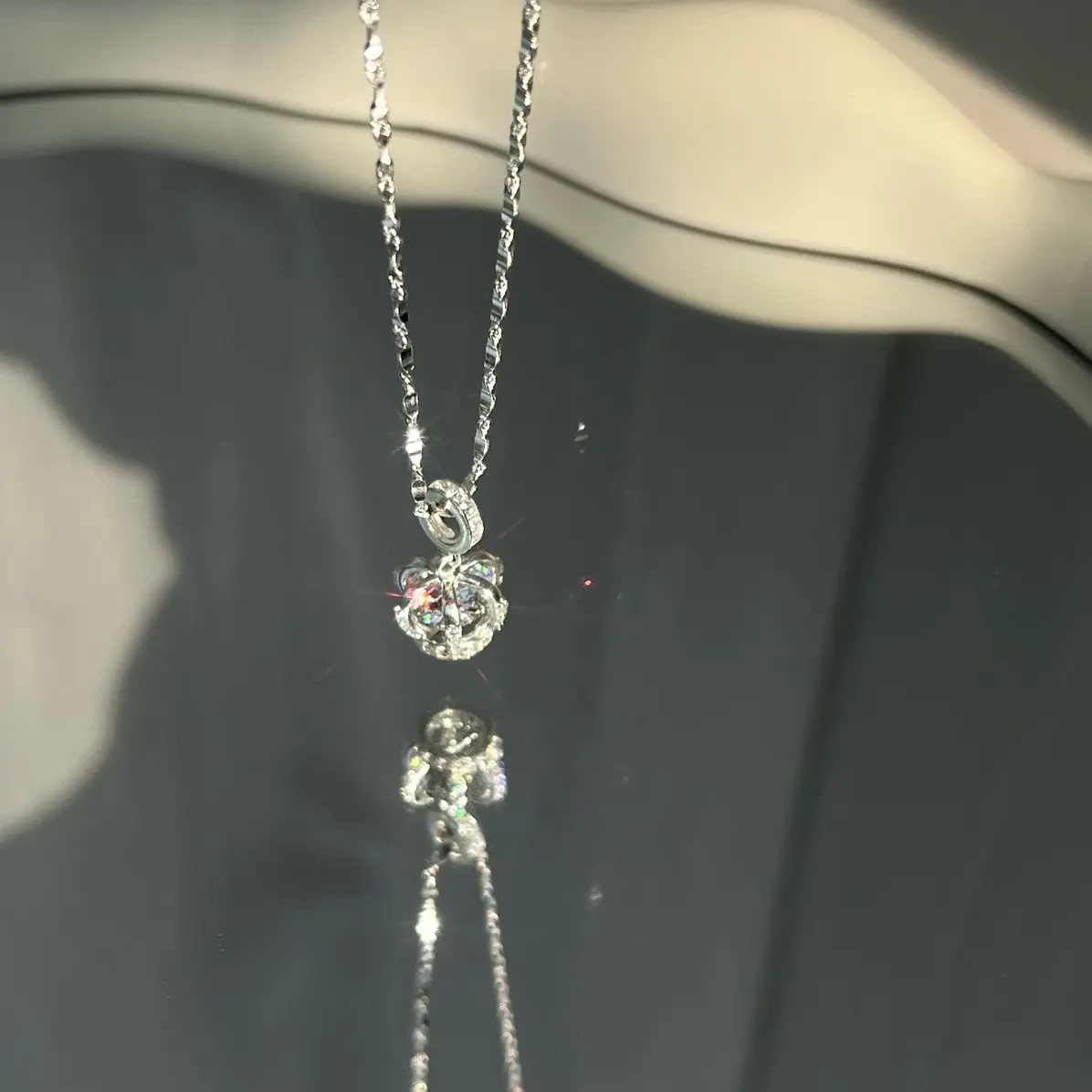 Dây chuyền vương miệng bạc ý s925 tiểu thư Silvery