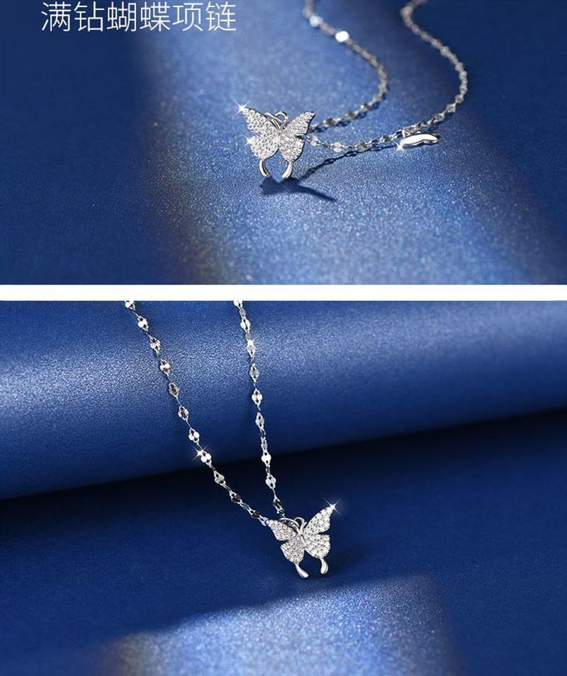 Product Introduction of Vòng Cổ Bạc Sterling S925, Vòng Cổ Bướm Dát Đính, Dành Cho Phụ Nữ Và Trẻ Em Gái, Thiết Kế Đặc Biệt, Dây Chuyền Xương Đòn Thích Hợp Làm Quà Tặng Sinh Nhật Bạn Gái Và Bạn Gái 8
