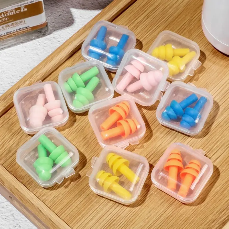 Portable TPE Ear Plugs With Box 10 Colors Prevent Water Swim - TikTok ...