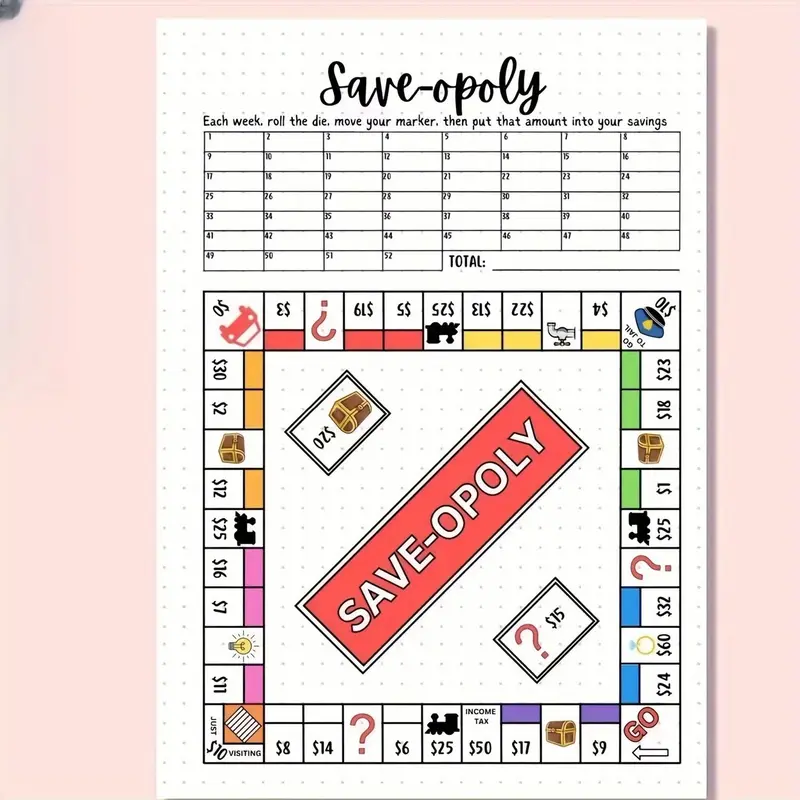 Bullet Journal Game, 1 Count Portable Journal Notebook, Journal Notebook for Home School Office Dormitory 3