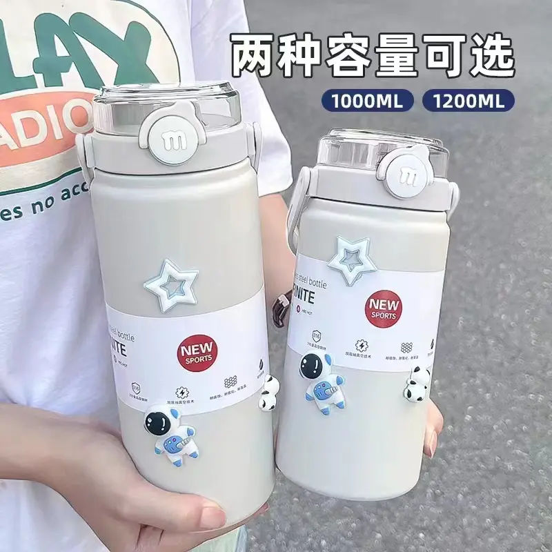 Cốc Du Lịch, Cách Nhiệt Hai Lớp, Làm Bằng Thép Không Gỉ, Có Tay Cầm gọn nhỏ giữ nước bình