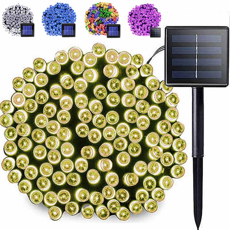 Đèn LED cổ tích ngoài trời chạy bằng năng lượng mặt trời 8 chế độ chiếu sáng không thấm nước Thích hợp cho trang trí đám cưới Giáng sinh Ánh sáng trang   trang trí sân vườn 1