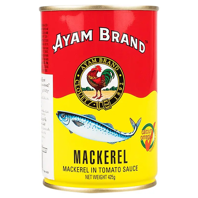 อะยัมปลาแมกเคอเรลในซอสมะเขือเทศ 425กรัมAyum Mackerel in Tomato Sauce 425g.