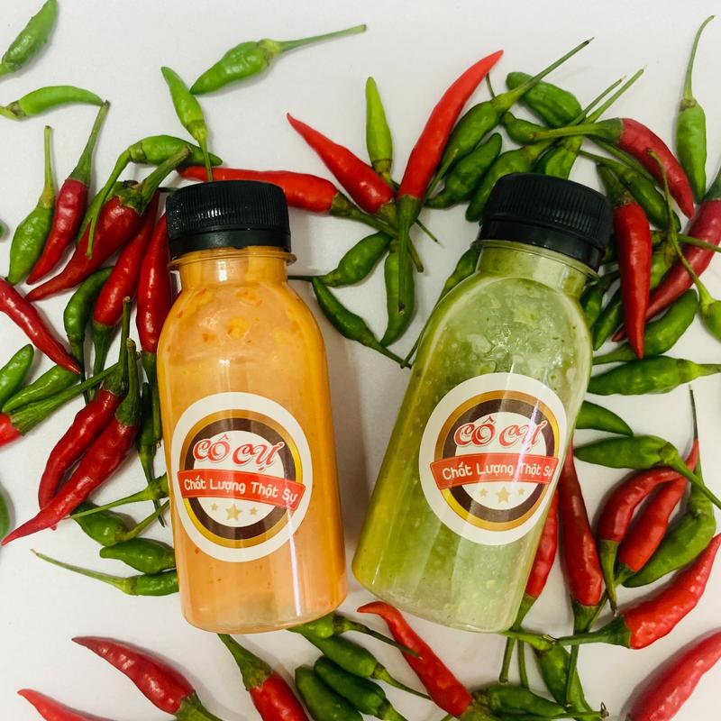  Muối ớt xanh muối ớt đỏ combo 2 chai mỗi chai 100ml Cay Gia Vị 