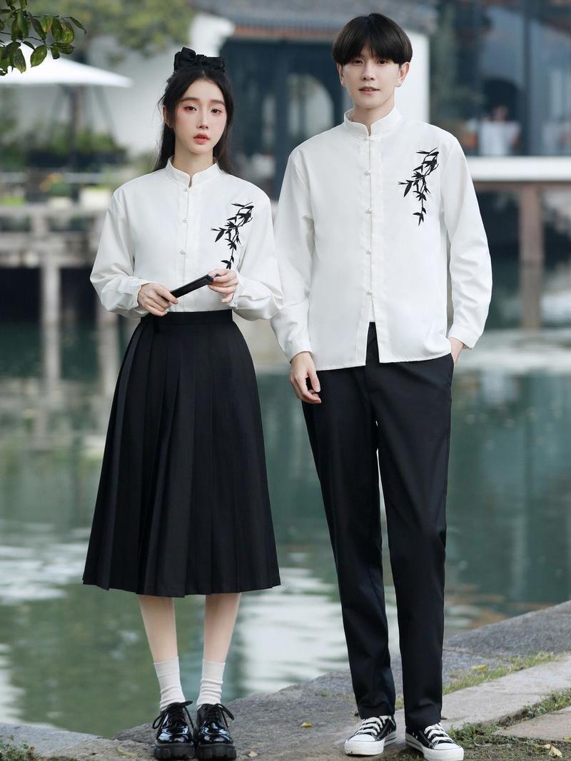 Product Introduction of Elegant Chinese Hanfu Outfit Set for Teens - Poetry Recital, School Sports Day, Graduation Choir Performance |     Traditional Costume for Middle High School Students 15