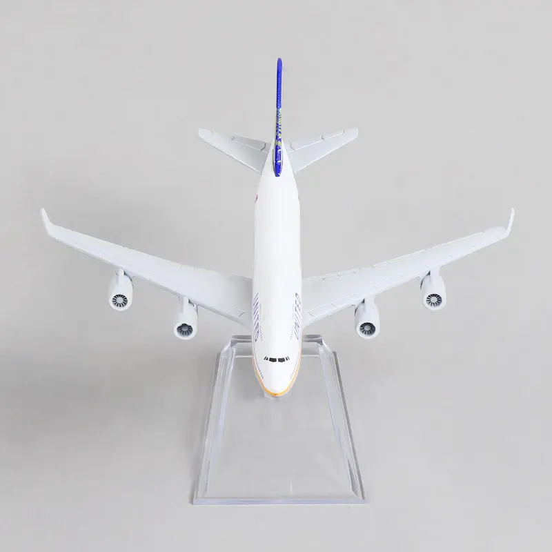Boeing 747 Air United 1/400 Diecast Metal Airplane Model with Stand, Airlines Model Plane Alloy Display Collectible Model Kit for Aviation Enthusiast Gift 8