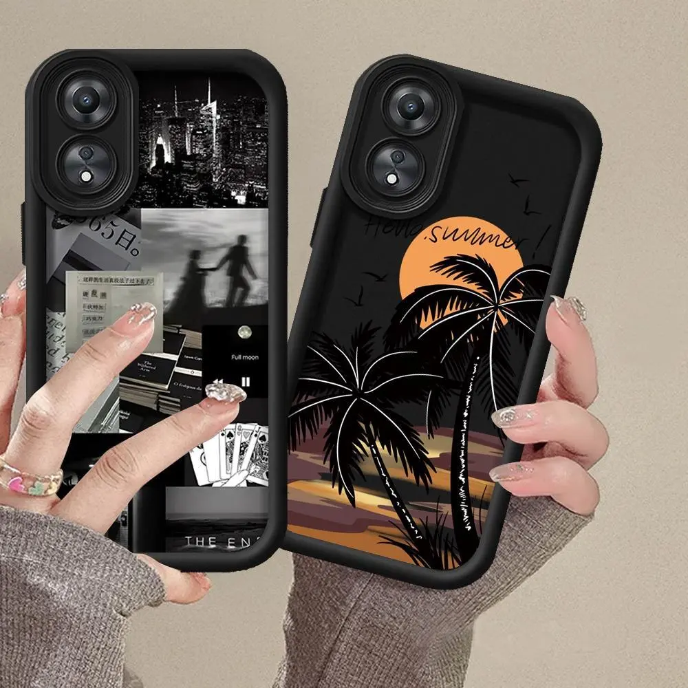 Casing Hp Oppo A18 A16 A17 A38 A78 A58 A12 A15 A3s A5s A31 A16K A17k A77s A7 A12e A53 A16S A54S A1K A5 2020 A9 2020 F9 Reno 8T 4G Sampul Soft Case Americanou MUHAMAD