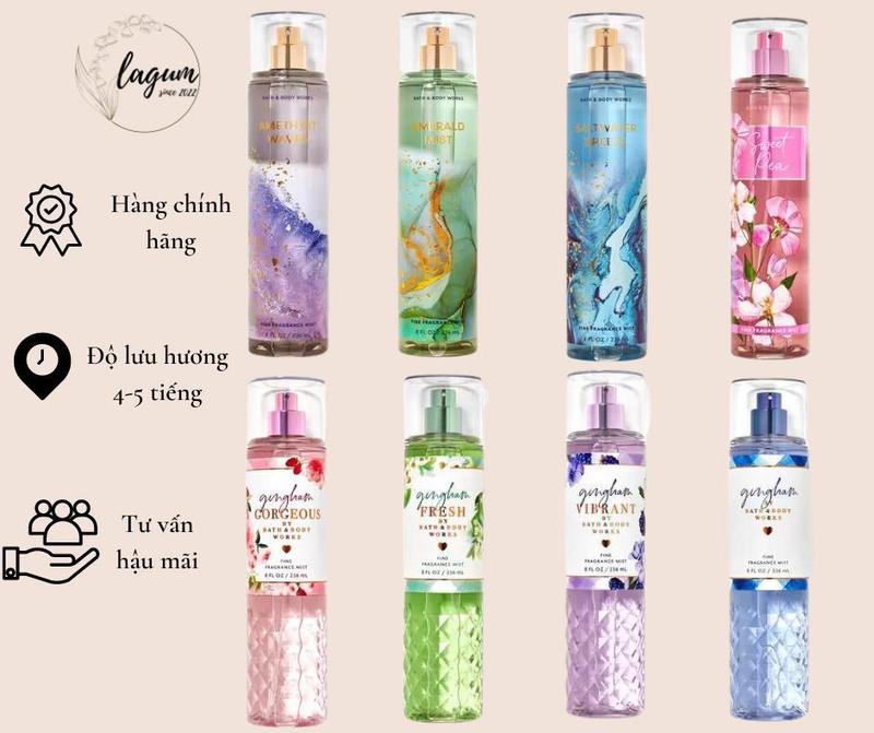 [Đủ mùi] Xịt thơm bodymist cơ thể 236ml
