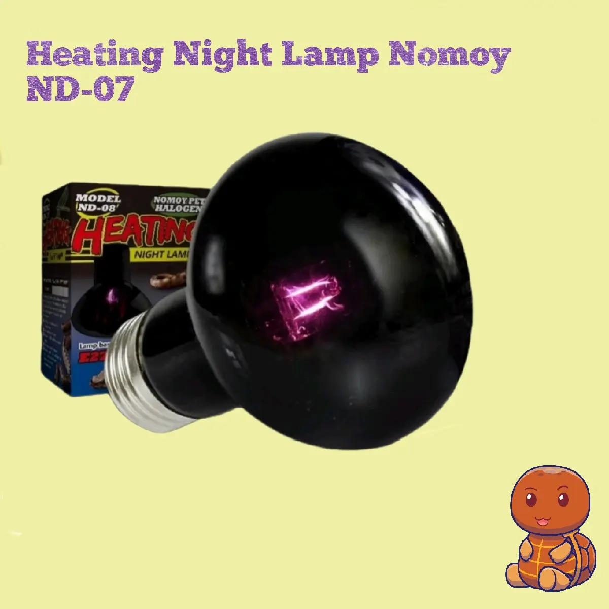 Heating Night Lamp Nomoy ND-07 40watt - Lampu Penghangat Malam Hari Kura Darat Sulcata Pardalis Tortoise