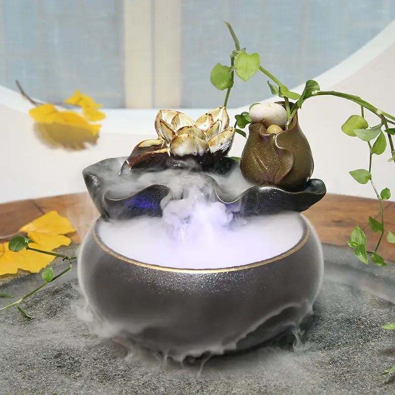 Máy tạo khói có đèn dùng trong spa dưỡng sinh, tạo khói tiểu cảnh, bể cá, hòn non bộ,... 6