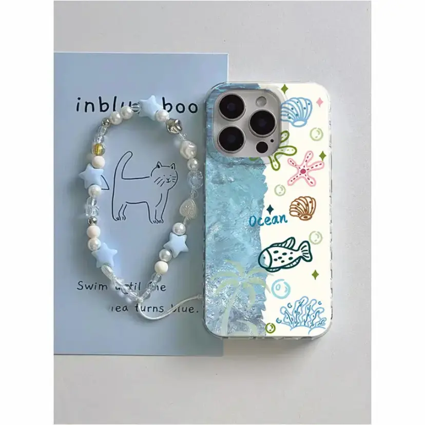 Ốp Điện Thoại, Cho iPhone 11, 7 / 8 Plus / Xr / 12 / 13 / 14 / 15 / 16 Và Pro Max, Họa Tiết Cá Dưới Biển, Có Thể Tùy Chỉnh, Không Thấm Nước Và Chống Sốc, Ốp Di Động, Ốp Bảo Vệ Điện Thoại Di Động, Có Kèm Vòng Tay, Phụ Kiện