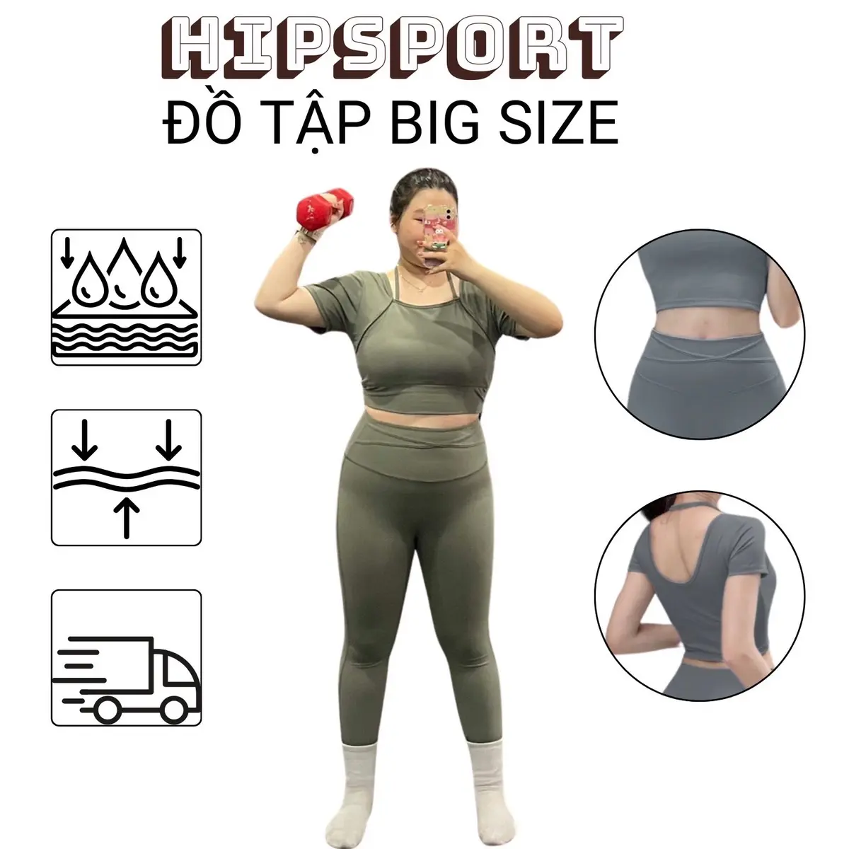 Set 9 tấc tập gym yoga dành cho bigsize 90kg