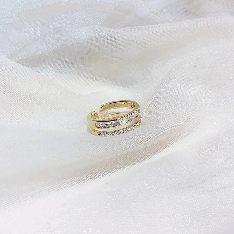Nhẫn Nữ Cao Cấp Freesize Thiết Kế Đơn Giản Trẻ Trung Women Mạ Vàng 18K 1