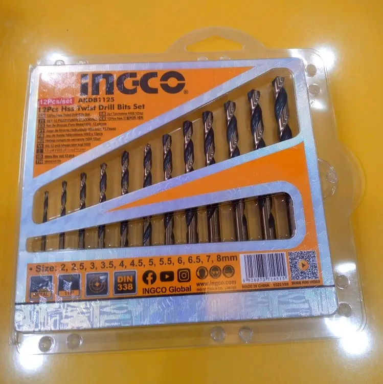 Mata Bor Besi Kayu Set 12pcs INGCO AKDB1125