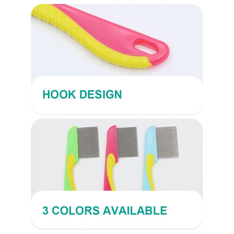 Product Introduction of Pet Flea Comb Dog Cat Hair Comb Stainless Steel Needle Comb Fur P9O2 17