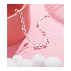 สร้อยข้อมือพร้อมจี้รูปดาว น่ารัก สดใส ปรับขนาดได้ เหมาะสำหรับทุกโอกาส ไม่ว่าจะใส่ไปทำงาน หรือไปเที่ยว ปรับขนาดได้