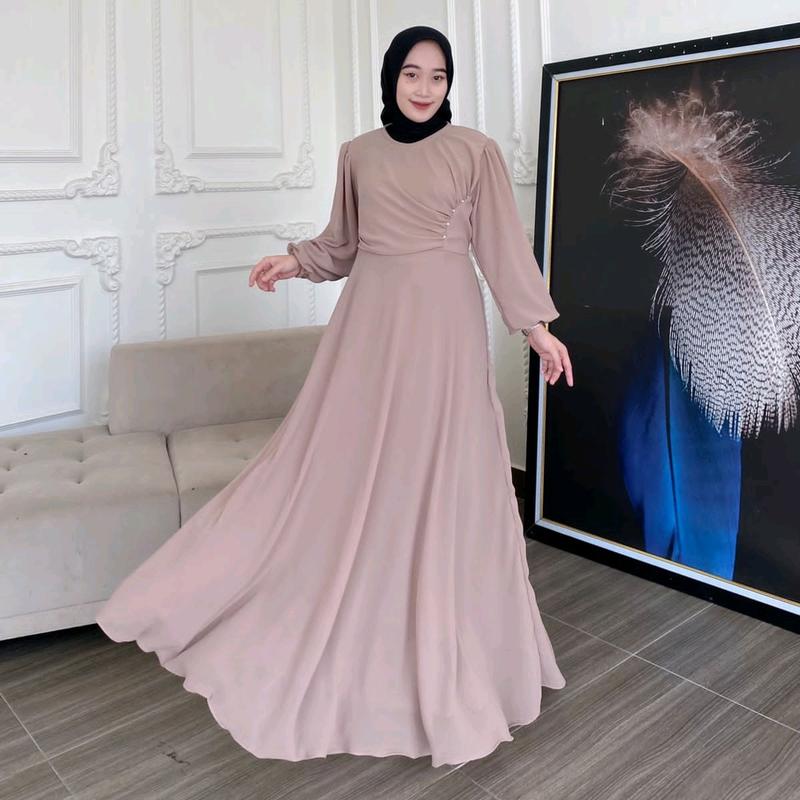 QOME - DRESS BAHAN CERUTI / DRESS NAOMI / DRESS KONDANGAN /DRESS PESTA / DRESS FORMAL Mewah 4