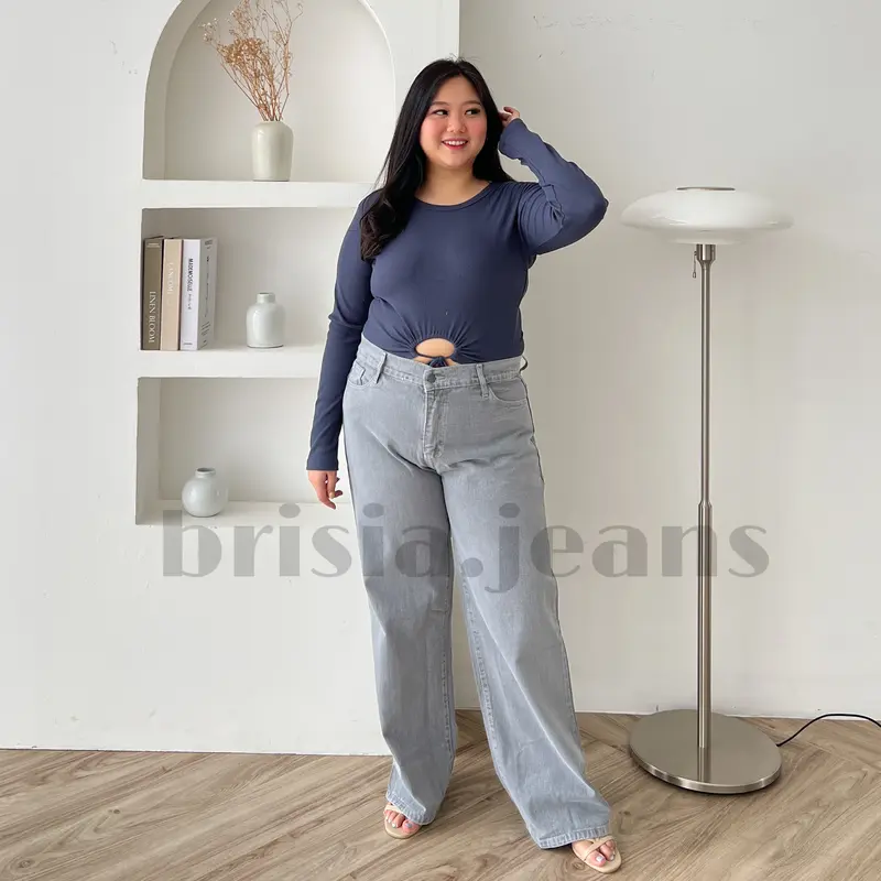 WENDY Boyfriend Jeans - GREY / JUMBO SIZE / BIGSIZE 0