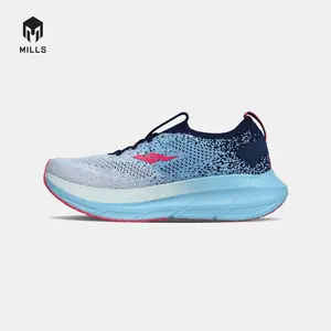 (Mega sale) MILLS SEPATU LARI RUNNING SHOES ENERMAX NANOKNIT M2 NAVY/CYAN/RED CORAL 9108104 - NAVY/CYAN/REDCORAL, 36