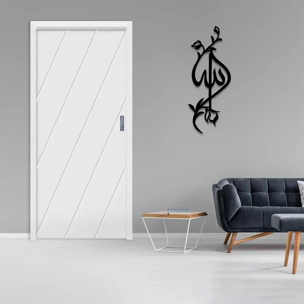 Metal Allah Islamic Rose Wall Art. Ramadan gift and home decoration. Islamic gift for Muslims. Wall hanging decoration with spiritual beauty. Religious Christmas