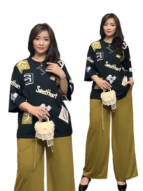 Setelan Wanita Dewasa One Set Terkini SweeatHeart Bestseller Aesthetic Elegan SR1283 1