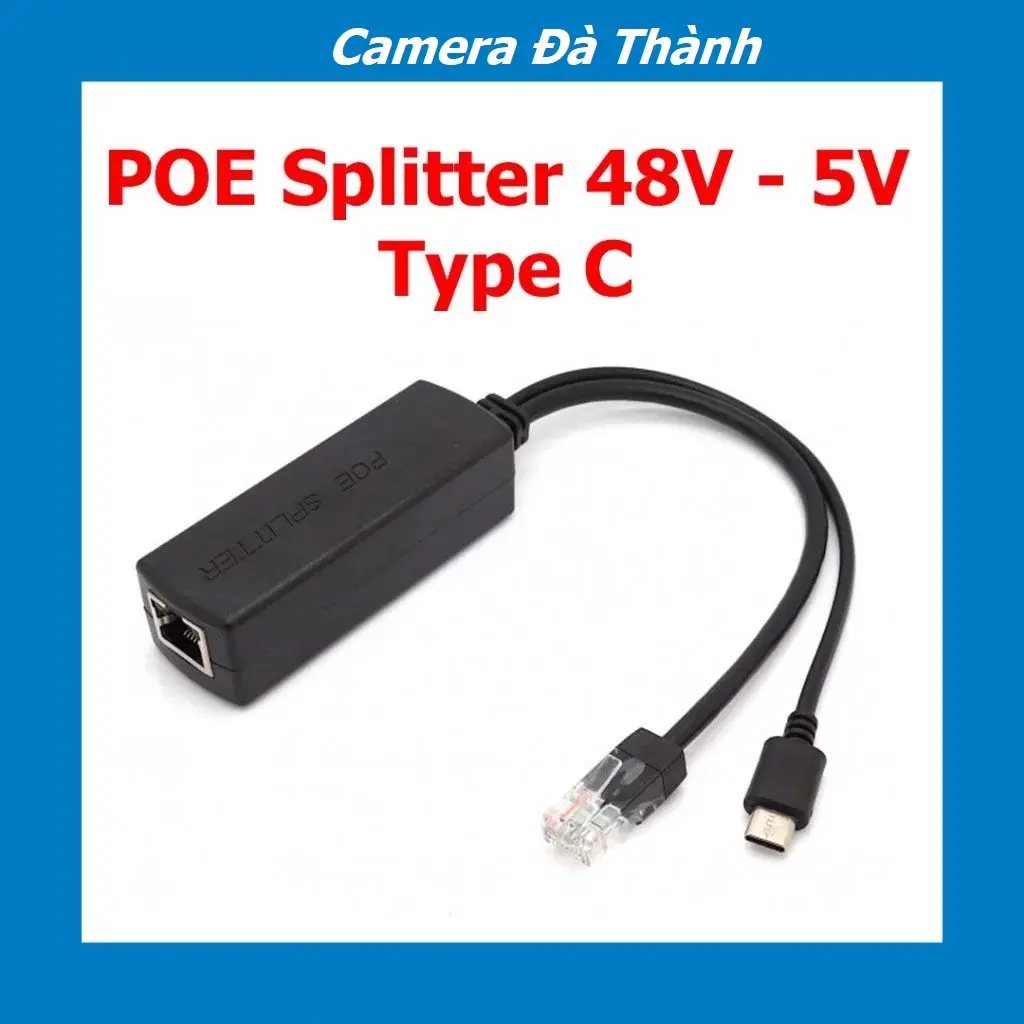 Tách poe Splitter poe 48V - 5V cổng type C