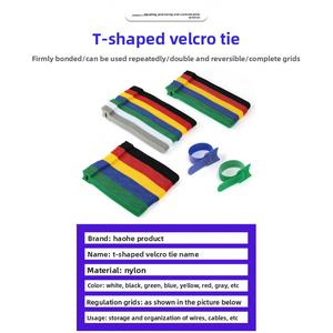 Dây Buộc Cáp Băng Dính Ma Thuật, 12 * 150mm, Màu Đen, Trắng, Xám, Đỏ, Vàng, Xanh Dương, Xanh Lá Cây, Dây Buộc Cáp Băng Dính Ma Thuật Lưng Lề T-Loại, Dành Cho Nam, Q-Men