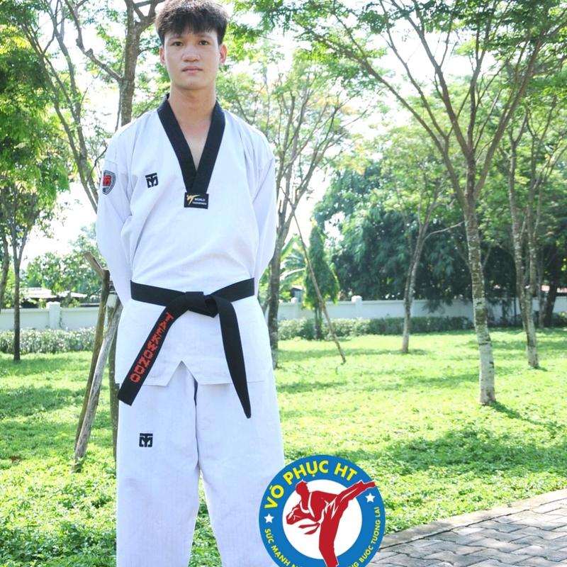  VÕ PHỤC TAEKWONDO MOOTO CỔ ĐEN VÀ CỔ ĐỎ ĐEN 