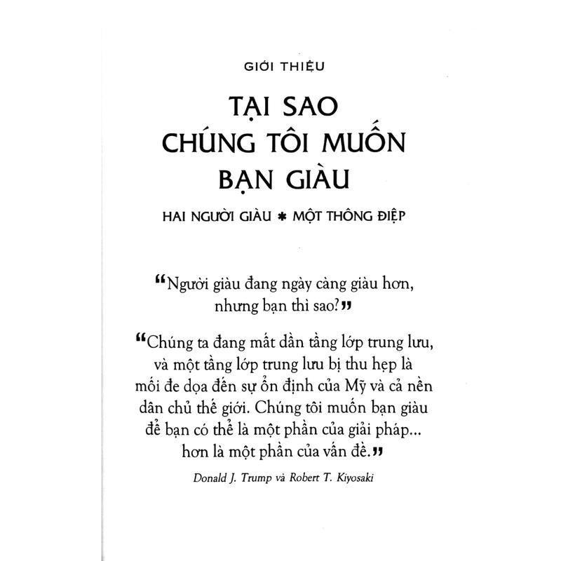 Sách - Tại Sao Chúng Tôi Muốn Bạn Giàu ( Donald Trump ) - TRE 2