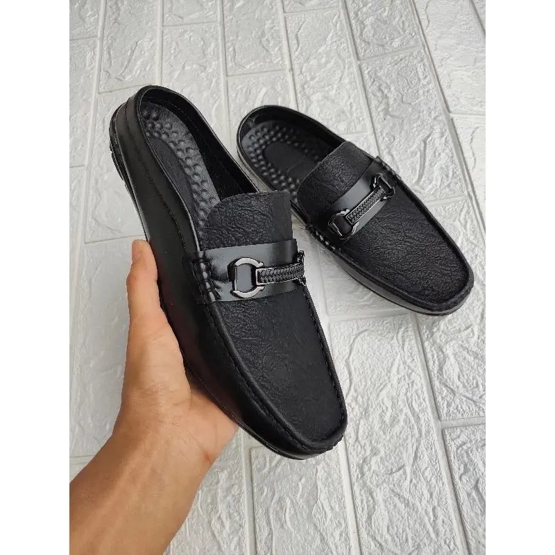 Giày sục nam phom mocasin chất liệu da xít ,khâu đế, kết hợp đai hợp kim chống rỉ cực chất .. sục nhám.. 3