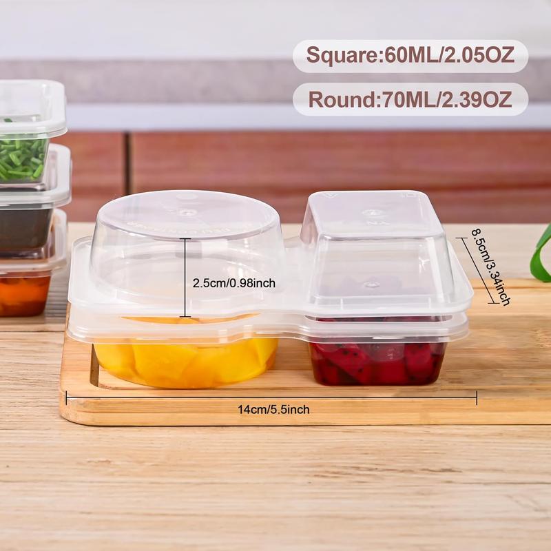 Product Introduction of Modern Condiment Container, 10/20pcs Reusable Snack Serving Storage Container with Lid, Plastic Sauce Container, Condiment Container for Take-out Condiments, Kitchen 1