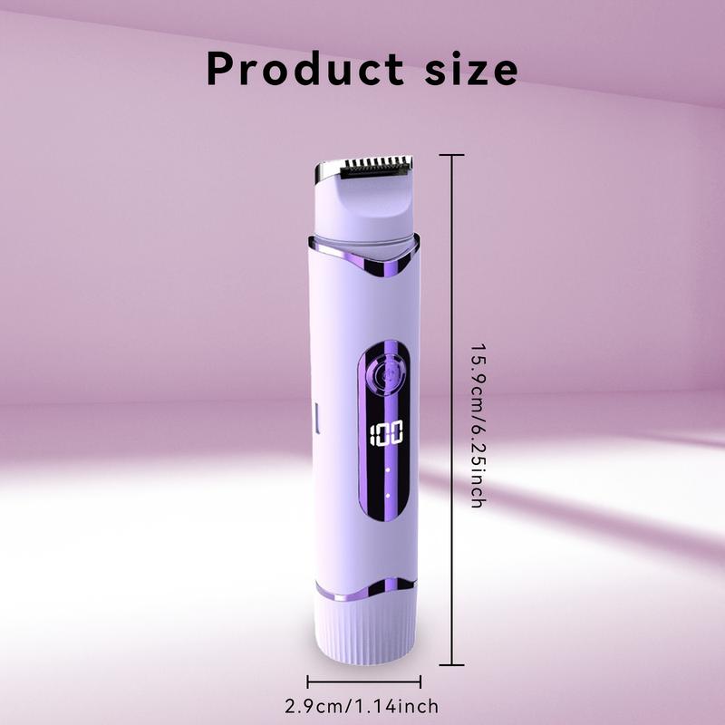 2 and 1 Double-Headed Women's Electric Hair Catcher, Women's USB Charging Eyebrow Face Shaver, Suitable for Face, Underarm, Bikini Line, Leg and Whole Body, Ideal Gift for Halloween Or Christmas! Comfort 5