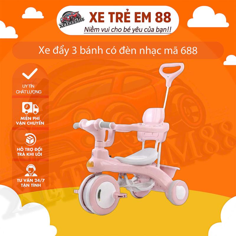 Xe đẩy 3 bánh có đèn nhạc mã 688 Đồ chơi dành cho bé Đạp xe máy điện  xe vịt xe lắc cho bé xe lắc cho bé xe đạp buggy pocket bike con hươu  có bánh xe xe  trượt xe  công hươu cao xe thỏ 3 bánh xe  nước xe  cao xe một xe một vespa xanh mint xe 5 xe một