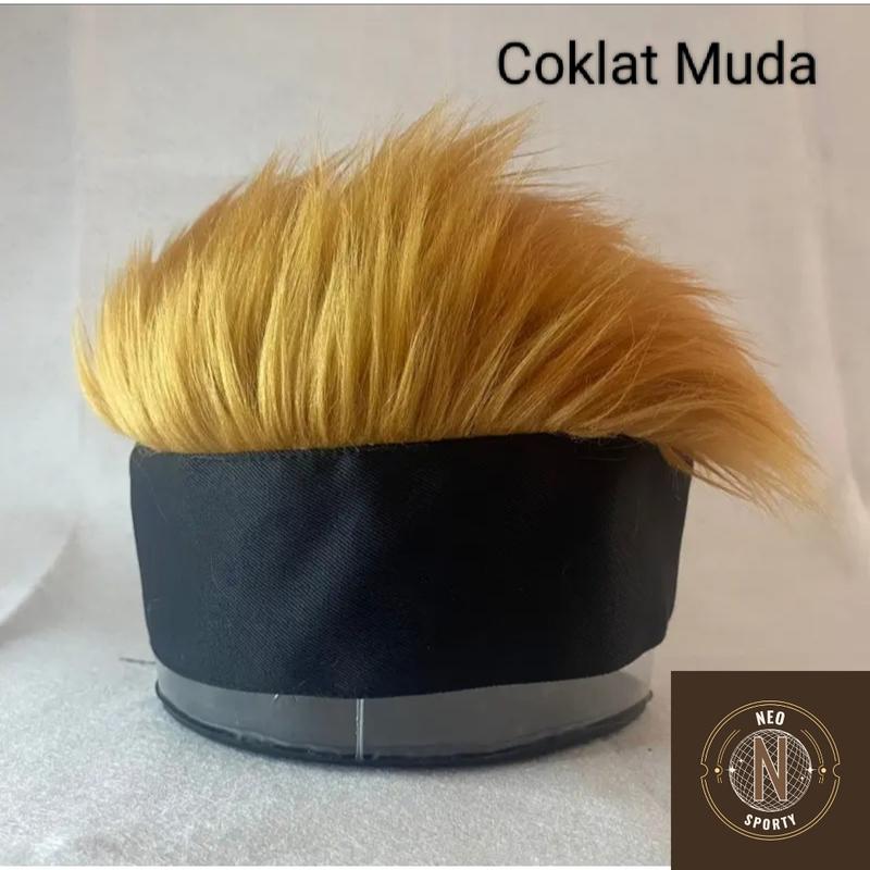 Topi wig bulu sintetis pria wanita nyaman dipake 8