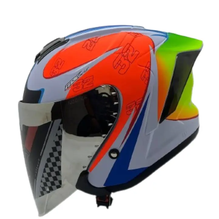JS ARMOR Half Face MOTIF Original SNI Helm Iridium