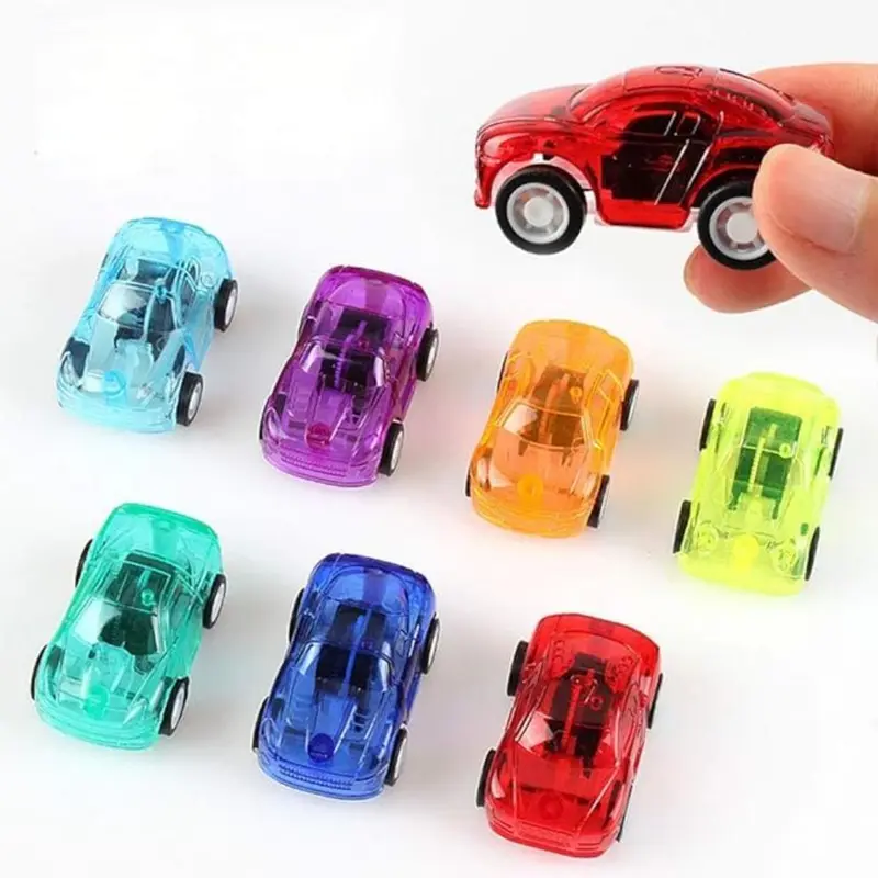 10 Counts Pull Back Cars, Pull Back Racing Vehicles Mini Car Toys for Kids Birthday Party (Random Color and Shape) 0