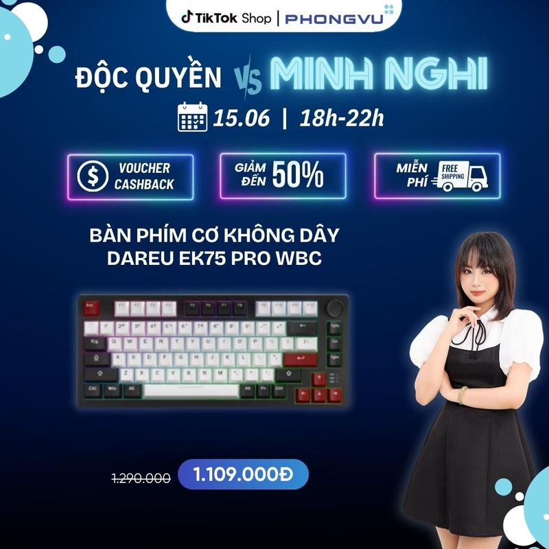 Bàn phím cơ DAREU EK75 & EK75 PRO - Bảo hành 24 tháng