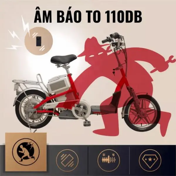 Thiết bị Báo động Chống trộm dùng cho xe máy, xe đạp, gắn cửa, cảm biến rung SF04 1