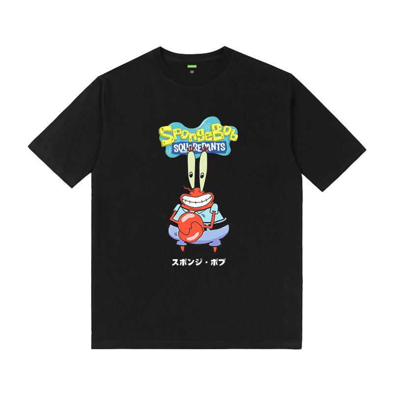 Product Introduction of Sponge crab boss baby boy and girl short sleeved T-shirt, big boy base shirt, children's couple outfit, parent-child T-shirt trend 31