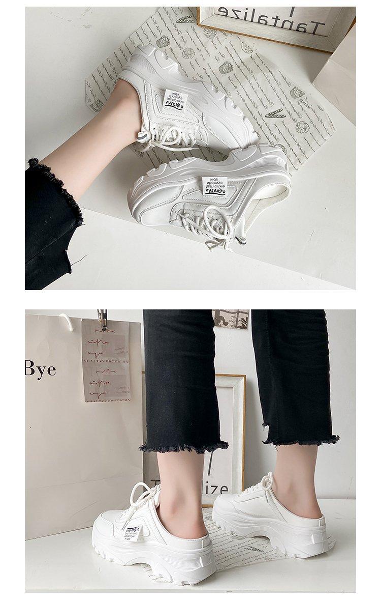 Product Introduction of Giày Nữ, Hộp Ngón Chân, Hàng Mới Về, Chất Liệu Pu, Thời Trang, Thoáng Khí, Thích Hợp Cho Thể Thao Và Đi Chơi, Dép Lười Nửa, Thiết Kế Đế Shoes Sneaker 3